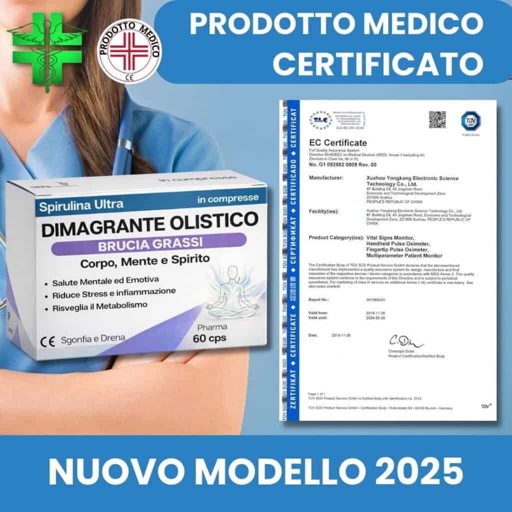 Integratore di Spirulina Ultra con certificazione medica e nuovo modello 2025.