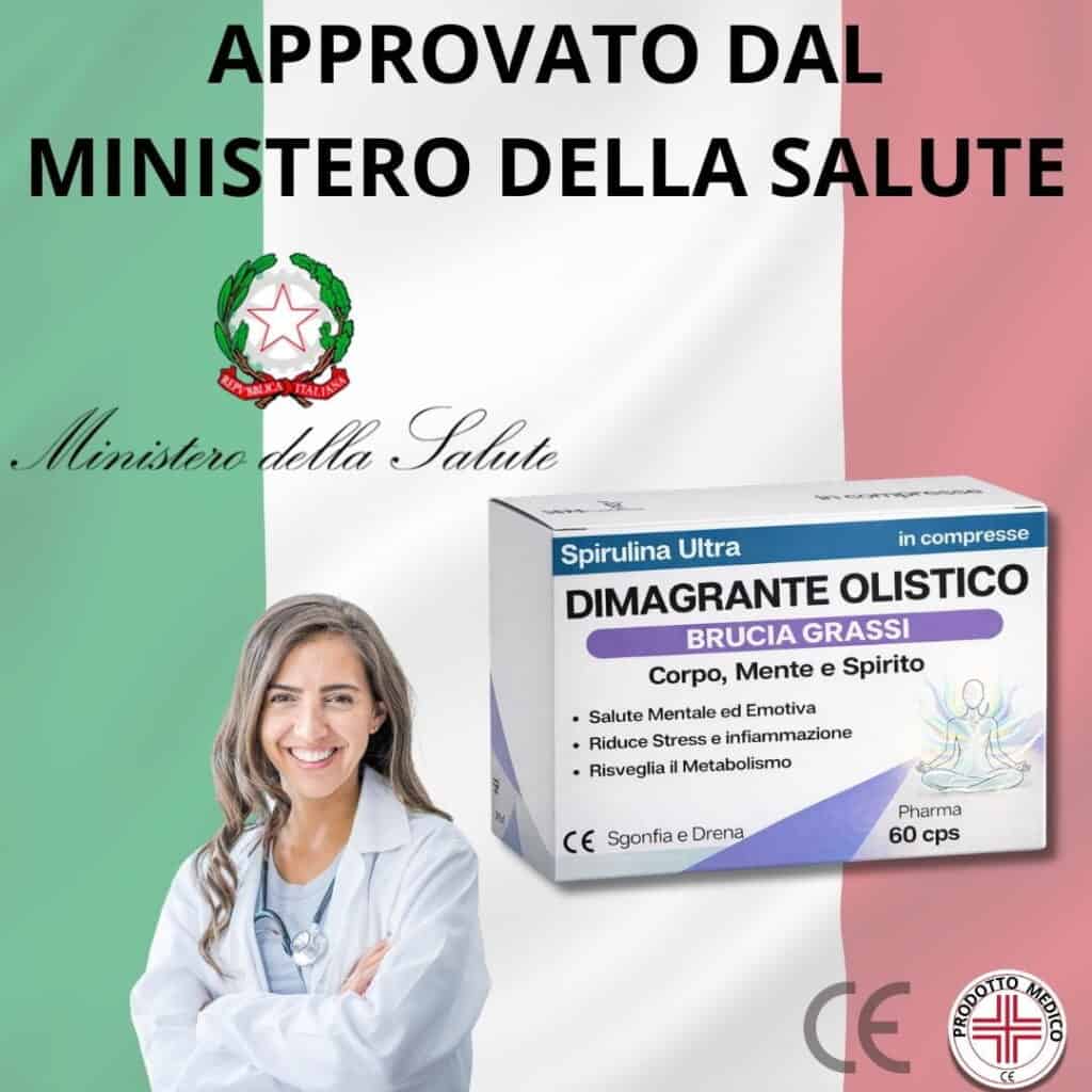 Integratore di Spirulina Ultra approvato dal Ministero della Salute.