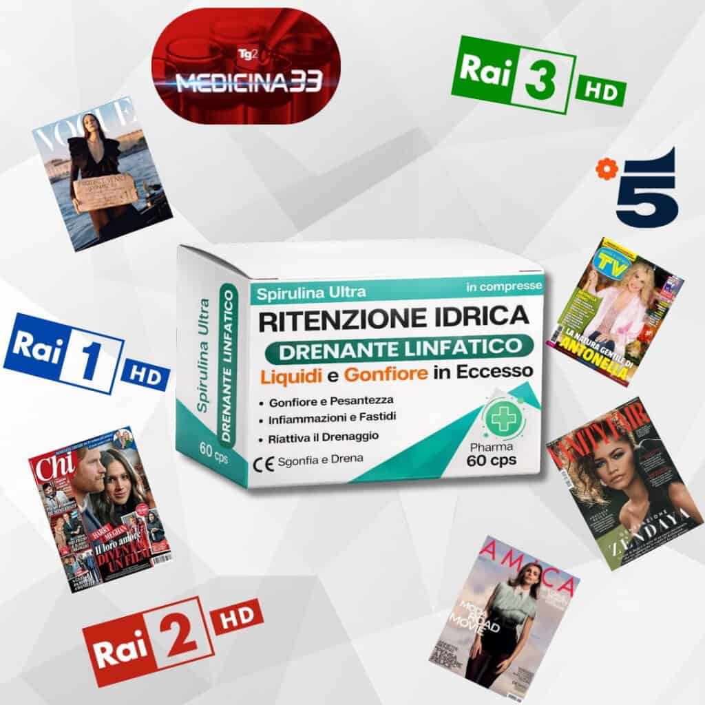 Integratore di Ritenzione Idrica con Spirulina Ultra e drenante.