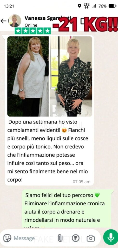 Immagine di due donne che mostrano cambiamenti fisici dopo un rituale di erbe.