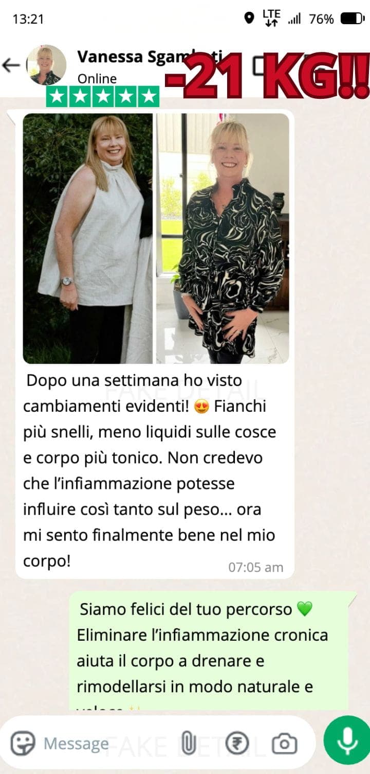 Immagine di due donne che mostrano cambiamenti fisici dopo un rituale di erbe.