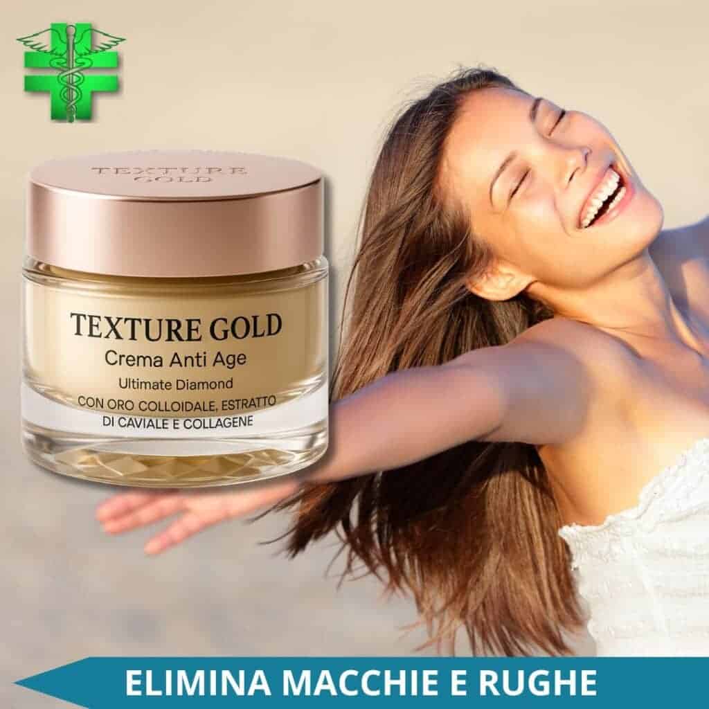 Crema anti invecchiamento Texture Gold con oro colloidale.