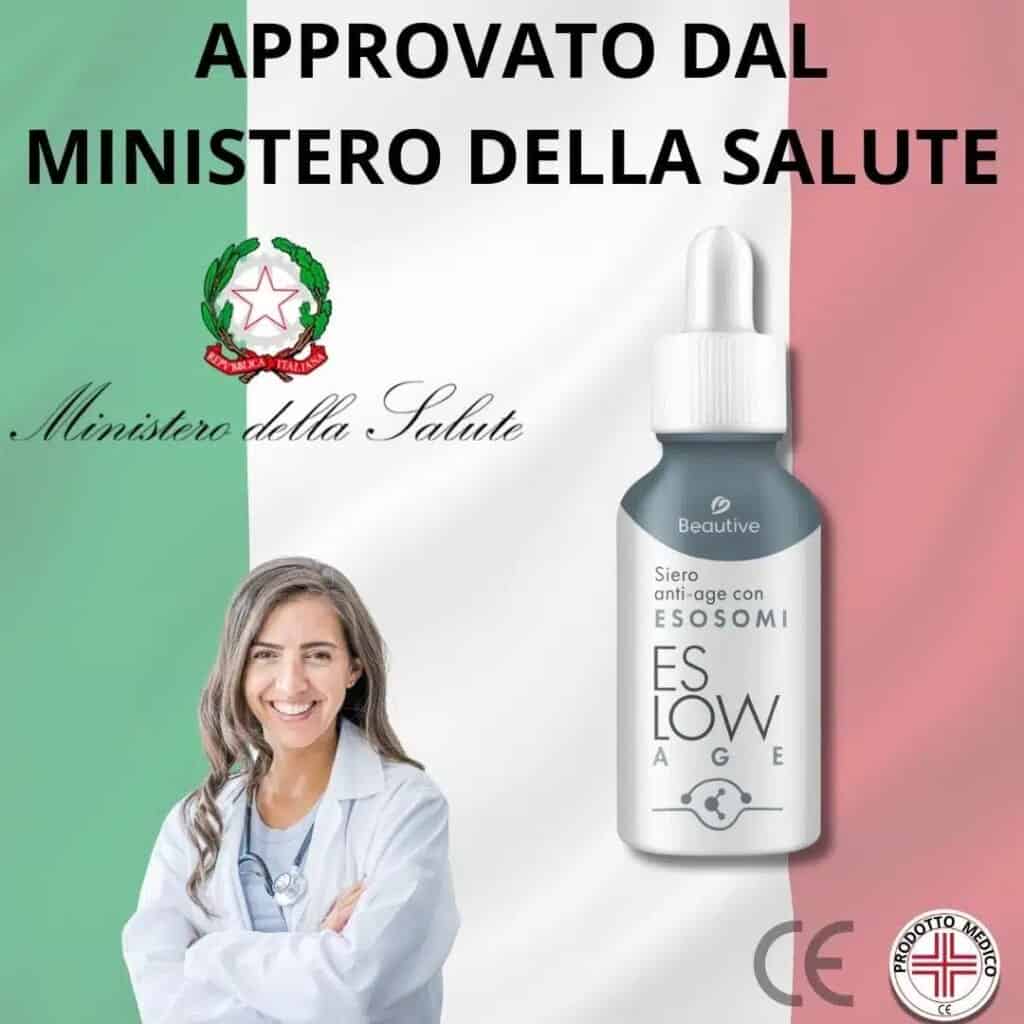 Siero anti-età con Esosomi approvato dal Ministero della Salute.