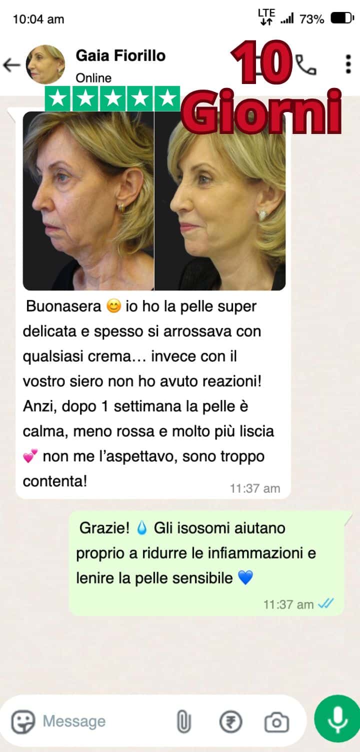 Prima e dopo trattamento viso, pelle più liscia e luminosa.